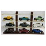 9pc Model Cars Set with Stand 20x11x1