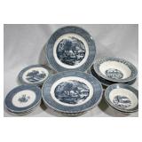 Royal China 13pc Currier & Ives Set