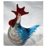 Murano Glass Rooster - 9 x 7