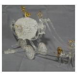 Blown Glass Carriage & Horse 7"