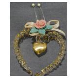 Small Blown Glass Heart 3"