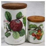 2 Portmeirion Canisters, 8.5", 5.5"