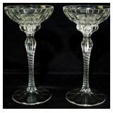 Pr Crystal Candleholders 8.5"