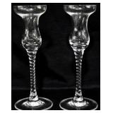 Pair Candleholders 8"