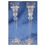 Pair Rogaska 10" crystal candlesticks