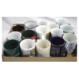 Tray Lot of Assorted Coffee Mugs