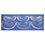 6 Glass Bone Dishes