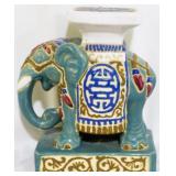 Elephant Pottery Figure 9"