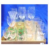 Tray lot of Assorted Glass