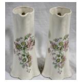 Pair ceramic 9.5" tankard pitchers