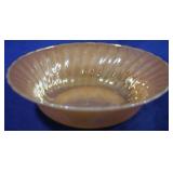 Fire King Peach Lustre Swirl 8.5" bowl