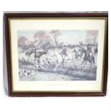 Full Cry Through The Homestead Framed Print