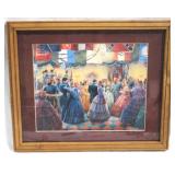 Framed Civil War Print 17.5x14.5
