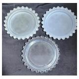 3 Glass Wine Bottle Coasters - 6" round