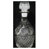 Crystal Decanter 10" etched with crown mark