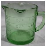 Green Glass Measuring Cup 3.5x4.5