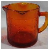 Dark Amber Glass Measuring Cup 3.5x4.5