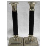 Pair Column Candleholders 10"