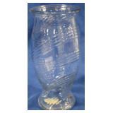Clear Swirl 9.5" Flower Vase