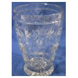 Vintage Cut Glass 9" Vase