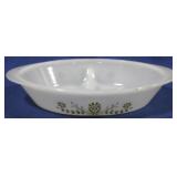Jeanette Glasbake Green Daisy 12x9 Bowl