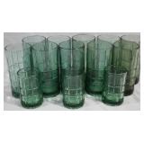 13 Anchor Hocking Tartan Dark Green Tumblers