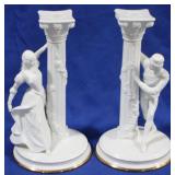 Romeo and Juliet Candleholders 10"