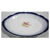 Vintage Oval Blue and White Platter 13x10