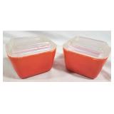 2 Pyrex Refrigerator Dishes w/ lids
