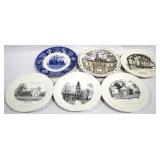 6 Assorted Vintage Transferware Plates