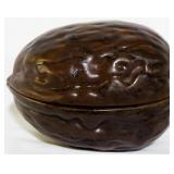Vintage ceramic walnut cookie jar, 5.5"
