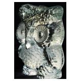 Glass Owl Paperweight 5.5"