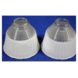 2 Glass Globes - 6" x 5 5/8"