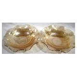 Pair of Carnival Glass Bowls - 12" round