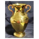 Brass Vase w/ 2 handles - 8" tall