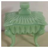 Jadeite covered box