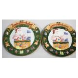 2 Christmas Plates 8"