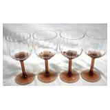 Set of 4 Glasses/Stems - 7" tall