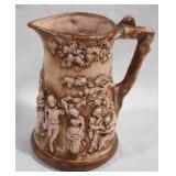 Pottery pitcher, 8"