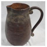 Pottery pitcher, 11"