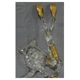 Blown Glass Scuba Diver with Turtle 8x5.5