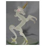 Blown Glass Unicorn Figure 4.5"