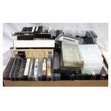 Tray lot of Assorted Cassette Tapes