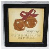 Jingle Bells Framed Decor, 12 x 12