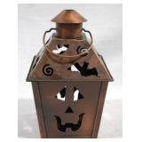Metal Halloween Lantern - 9" tall