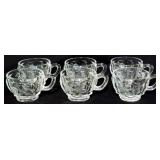 6 Vintage Grape Punch Cups 2.5"