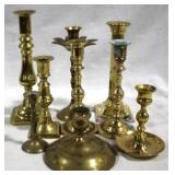 Lot of Brass Candle Holders