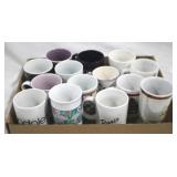 Tray Lot of Assorted Coffee Mugs