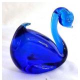 Blue Glass Duck - 3.5 x 3.5