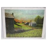 Tobacco Farm Print 16x12